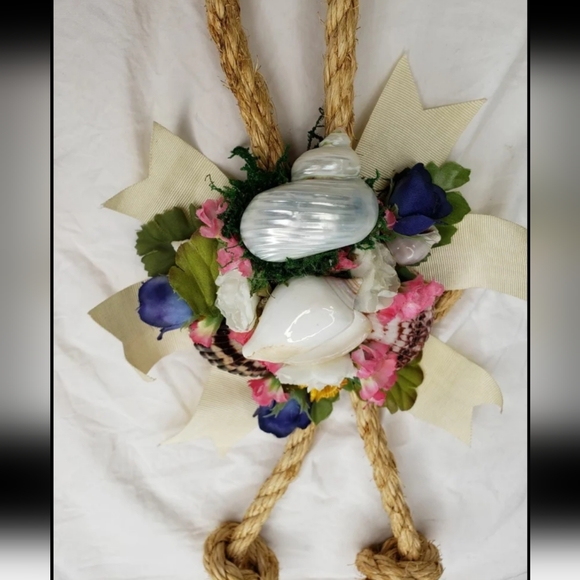 Mariner's Knot Shell Rope Wall Decor Handcrafted Myrtle Beach SC Nautical - Picture 2 of 7